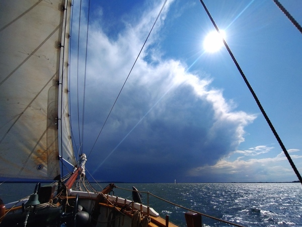 Voor de kust van Rügen